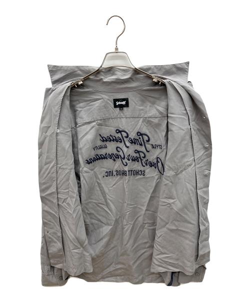 Schott（ショット）Schott (ショット) 長袖シャツ　BOWLING LS SHIRT グレー サイズ:Lの古着・服飾アイテム
