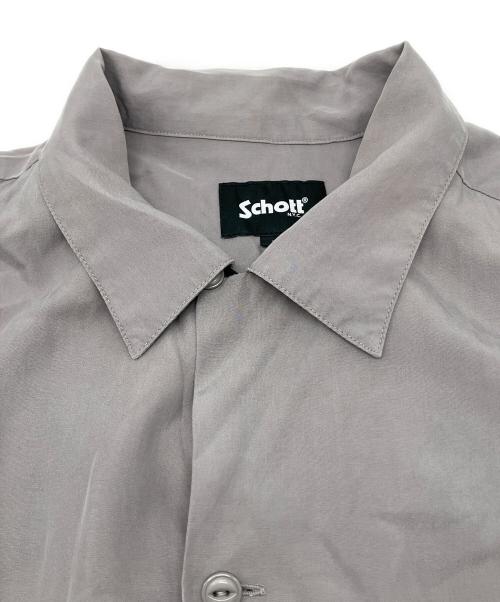 Schott（ショット）Schott (ショット) 長袖シャツ　BOWLING LS SHIRT グレー サイズ:Lの古着・服飾アイテム