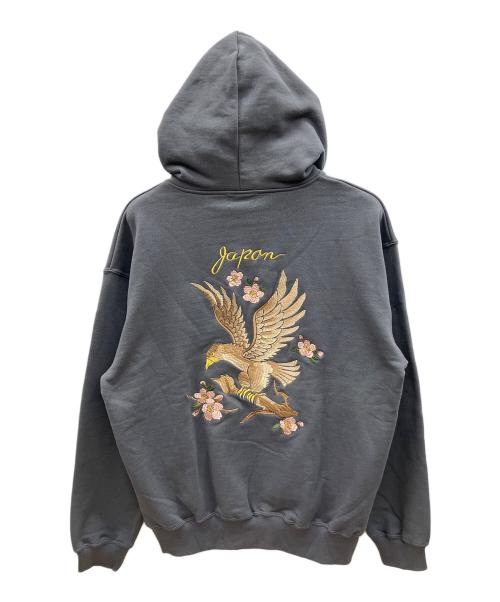Schott（ショット）Schott (ショット) プルオーバーパーカー　CHERRY BLOSSOM JAPAN EAGLE HOODED SWEAT グレー サイズ:Lの古着・服飾アイテム