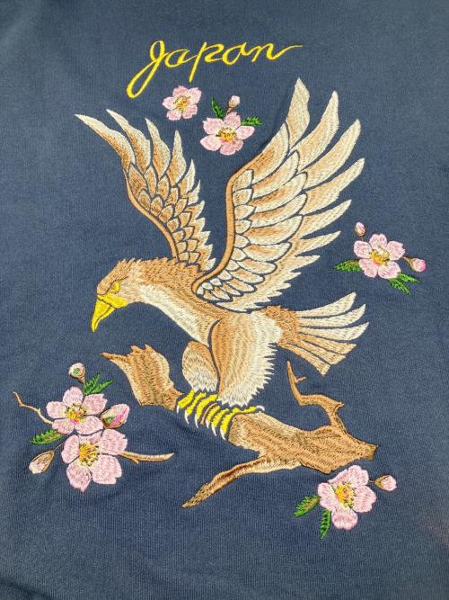 Schott（ショット）Schott (ショット) プルオーバーパーカー　CHERRY BLOSSOM JAPAN EAGLE HOODED SWEAT グレー サイズ:Lの古着・服飾アイテム