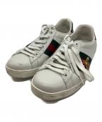 GUCCIグッチ）の古着「	ACE BEE SHEAKER」｜ホワイト×レッド×グリーン