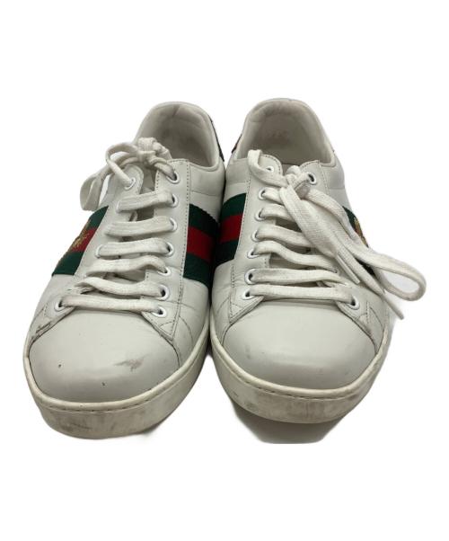 GUCCI（グッチ）GUCCI (グッチ) 	ACE BEE SHEAKER ホワイト×レッド×グリーン サイズ:23の古着・服飾アイテム