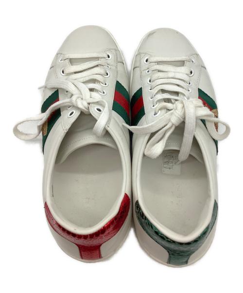 GUCCI（グッチ）GUCCI (グッチ) 	ACE BEE SHEAKER ホワイト×レッド×グリーン サイズ:23の古着・服飾アイテム