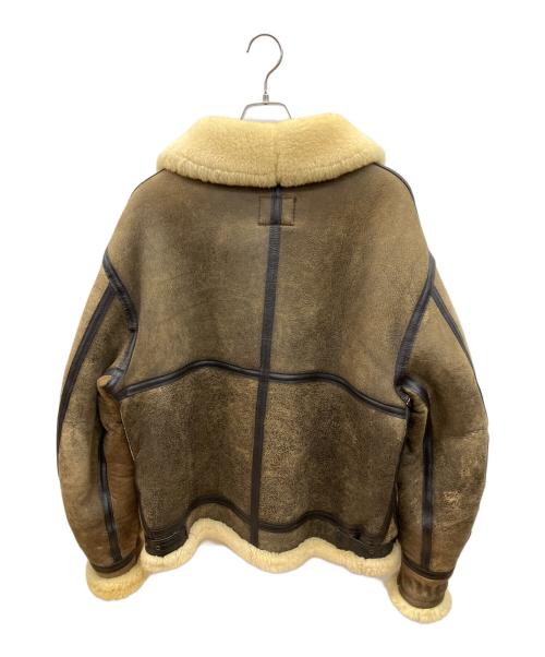 AVIREX（アヴィレックス）AVIREX (アヴィレックス) B-3ムートンジャケット ホワイト×ブラウン サイズ:42の古着・服飾アイテム