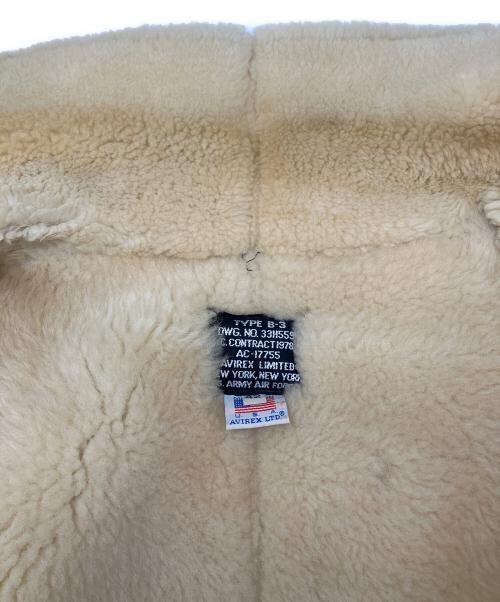 AVIREX（アヴィレックス）AVIREX (アヴィレックス) B-3ムートンジャケット ホワイト×ブラウン サイズ:42の古着・服飾アイテム
