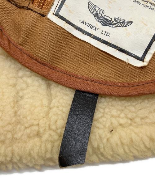 AVIREX（アヴィレックス）AVIREX (アヴィレックス) B-3ムートンジャケット ホワイト×ブラウン サイズ:42の古着・服飾アイテム