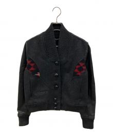 DIESEL（ディーゼル）の古着「スタジャン」｜グレー×レッド