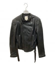 DIESEL（ディーゼル）の古着「レザーライダースジャケット」｜ブラック