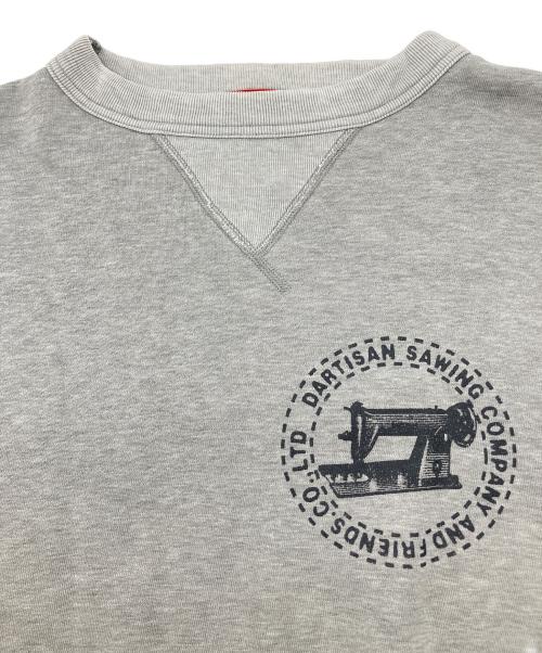 STUDIO D'ARTISAN（ステュディオダルチザン）STUDIO D'ARTISAN (ステュディオダルチザン) 両Vクルーネックスウェット グレー サイズ:Ｍの古着・服飾アイテム