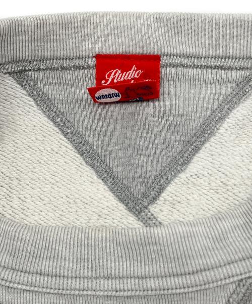 STUDIO D'ARTISAN（ステュディオダルチザン）STUDIO D'ARTISAN (ステュディオダルチザン) 両Vクルーネックスウェット グレー サイズ:Ｍの古着・服飾アイテム