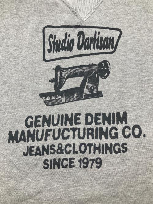 STUDIO D'ARTISAN（ステュディオダルチザン）STUDIO D'ARTISAN (ステュディオダルチザン) 両Vクルーネックスウェット グレー サイズ:Ｍの古着・服飾アイテム