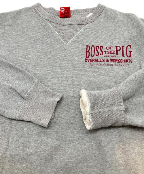 STUDIO D'ARTISAN（ステュディオダルチザン）STUDIO D'ARTISAN (ステュディオダルチザン) 両Vクルーネックスウェット グレー サイズ:Ｍの古着・服飾アイテム