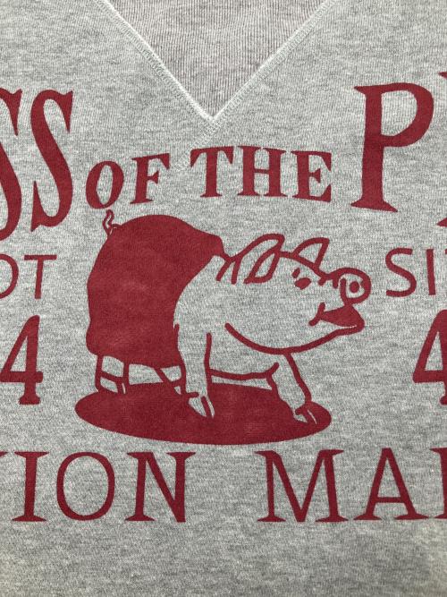 STUDIO D'ARTISAN（ステュディオダルチザン）STUDIO D'ARTISAN (ステュディオダルチザン) 両Vクルーネックスウェット グレー サイズ:Ｍの古着・服飾アイテム