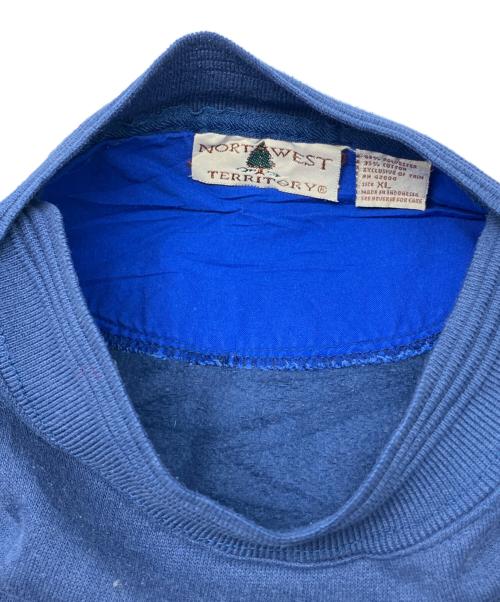 NORTH WEST TERRITORY（ノース ウェスト テリトリー）NORTH WEST TERRITORY (ノース ウェスト テリトリー) 80s刺繍スウェット　古着 ネイビー サイズ:XLの古着・服飾アイテム
