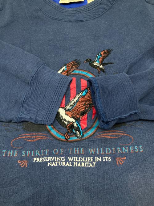 NORTH WEST TERRITORY（ノース ウェスト テリトリー）NORTH WEST TERRITORY (ノース ウェスト テリトリー) 80s刺繍スウェット　古着 ネイビー サイズ:XLの古着・服飾アイテム