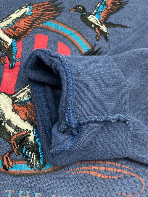 NORTH WEST TERRITORY（ノース ウェスト テリトリー）NORTH WEST TERRITORY (ノース ウェスト テリトリー) 80s刺繍スウェット　古着 ネイビー サイズ:XLの古着・服飾アイテム