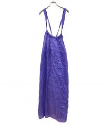 BEAUTY&YOUTH（ビューティーアンドユース）の古着「キャミソールワンピース　ラミーバックリボンマキシワンピース」｜パープル