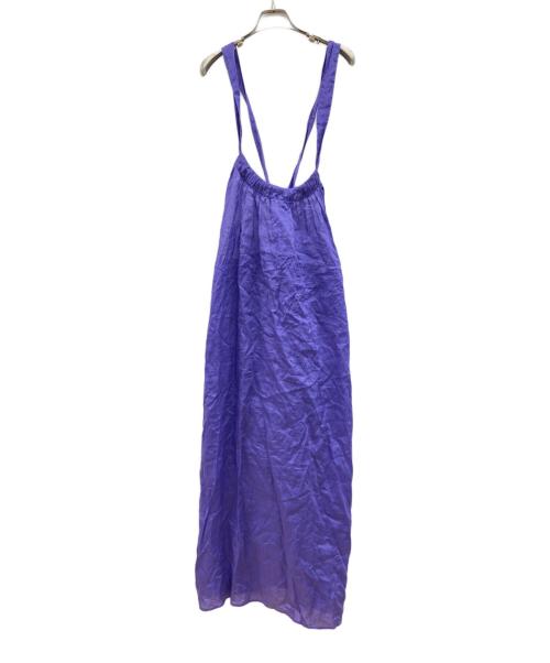 BEAUTY&YOUTH（ビューティーアンドユース）BEAUTY&YOUTH (ビューティーアンドユース) キャミソールワンピース　ラミーバックリボンマキシワンピース パープル サイズ:FREE 未使用品の古着・服飾アイテム