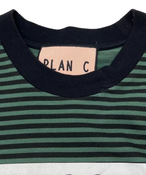 PLAN C（プランシー）PLAN C (プランシー) 長袖カットソー グリーン×ブラック サイズ:Ｍの古着・服飾アイテム