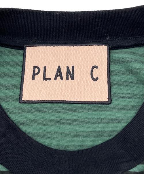 PLAN C（プランシー）PLAN C (プランシー) 長袖カットソー グリーン×ブラック サイズ:Ｍの古着・服飾アイテム