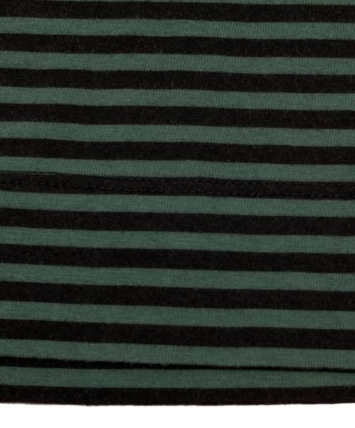 PLAN C（プランシー）PLAN C (プランシー) 長袖カットソー グリーン×ブラック サイズ:Ｍの古着・服飾アイテム