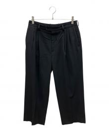 AURALEE（オーラリー）の古着「スラックス　LIGHT WOOL MAX GABARDINE TWOーTUCK SLACKS」｜ブラック