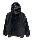 AURALEEオーラリー）の古着「フーデッドジャケット　WOOL MAX CANVAS HOODED BLOUSON」｜ブラック