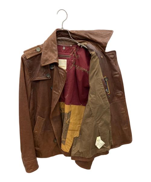 DIESEL（ディーゼル）DIESEL (ディーゼル) ラムレザージャケット ブラウン サイズ:Sの古着・服飾アイテム