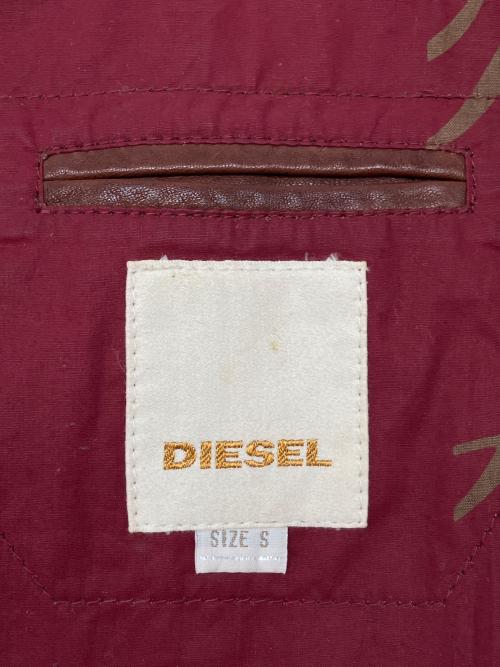 DIESEL（ディーゼル）DIESEL (ディーゼル) ラムレザージャケット ブラウン サイズ:Sの古着・服飾アイテム