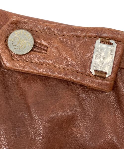 DIESEL（ディーゼル）DIESEL (ディーゼル) ラムレザージャケット ブラウン サイズ:Sの古着・服飾アイテム