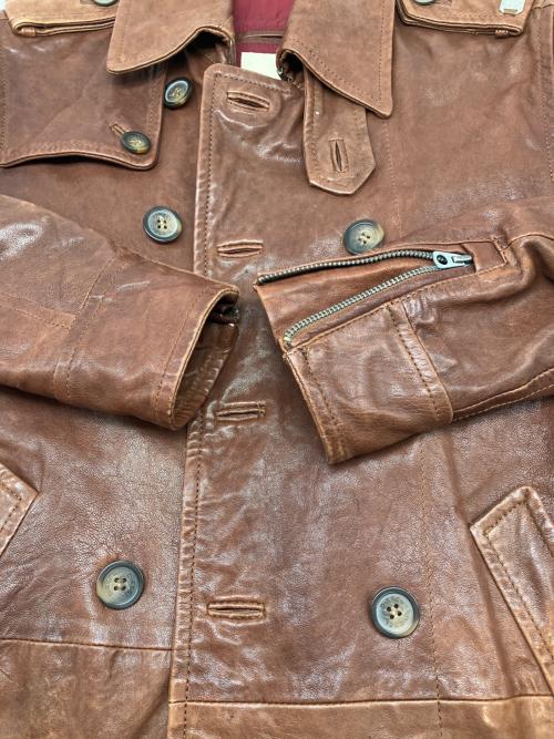 DIESEL（ディーゼル）DIESEL (ディーゼル) ラムレザージャケット ブラウン サイズ:Sの古着・服飾アイテム