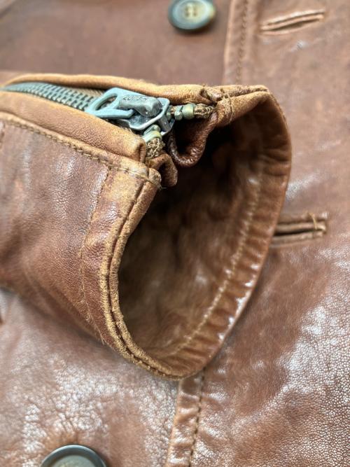 DIESEL（ディーゼル）DIESEL (ディーゼル) ラムレザージャケット ブラウン サイズ:Sの古着・服飾アイテム