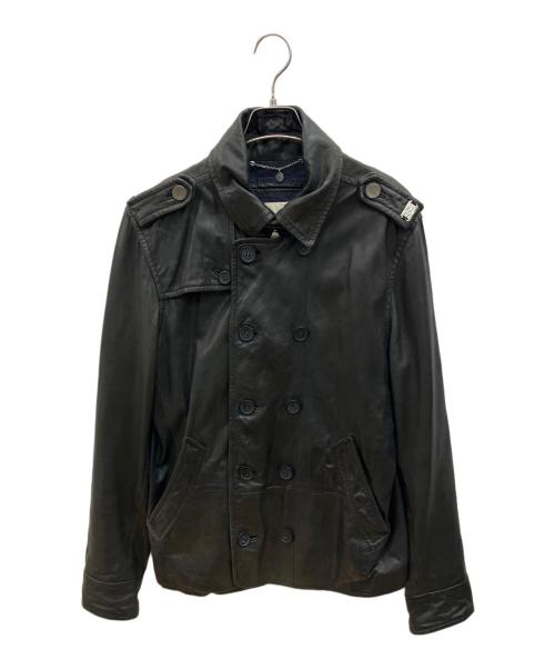 DIESEL（ディーゼル）DIESEL (ディーゼル) ラムレザージャケット ブラック サイズ:Sの古着・服飾アイテム