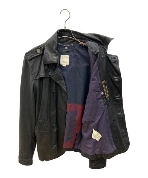 DIESEL（ディーゼル）DIESEL (ディーゼル) ラムレザージャケット ブラック サイズ:Sの古着・服飾アイテム