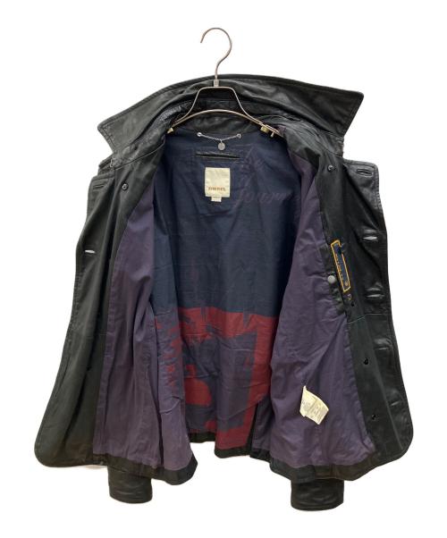 DIESEL（ディーゼル）DIESEL (ディーゼル) ラムレザージャケット ブラック サイズ:Sの古着・服飾アイテム