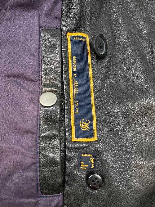 DIESEL（ディーゼル）DIESEL (ディーゼル) ラムレザージャケット ブラック サイズ:Sの古着・服飾アイテム