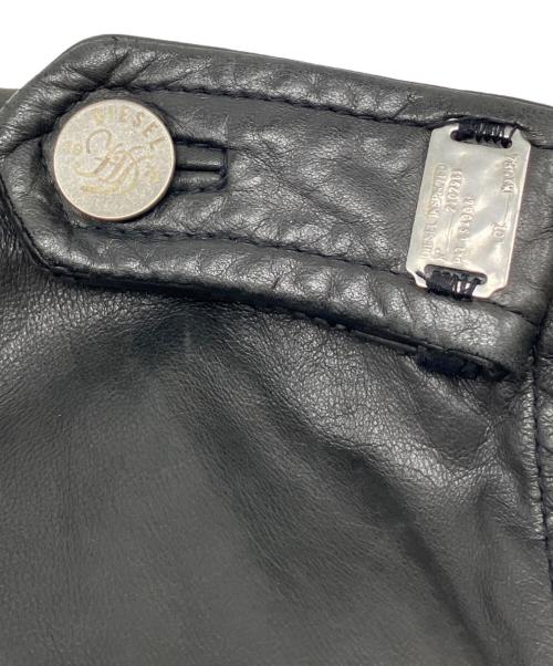 DIESEL（ディーゼル）DIESEL (ディーゼル) ラムレザージャケット ブラック サイズ:Sの古着・服飾アイテム