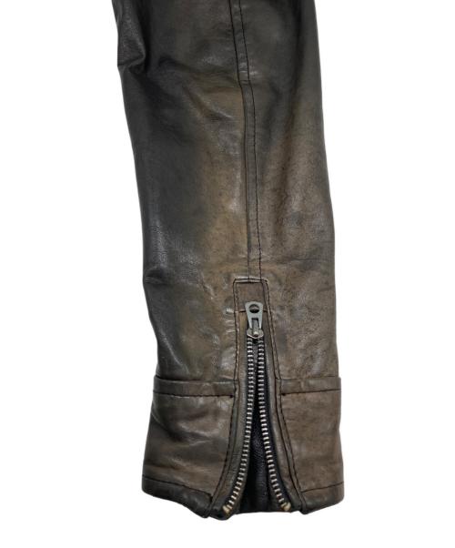 DIESEL（ディーゼル）DIESEL (ディーゼル) ラムレザージャケット ブラック サイズ:Sの古着・服飾アイテム