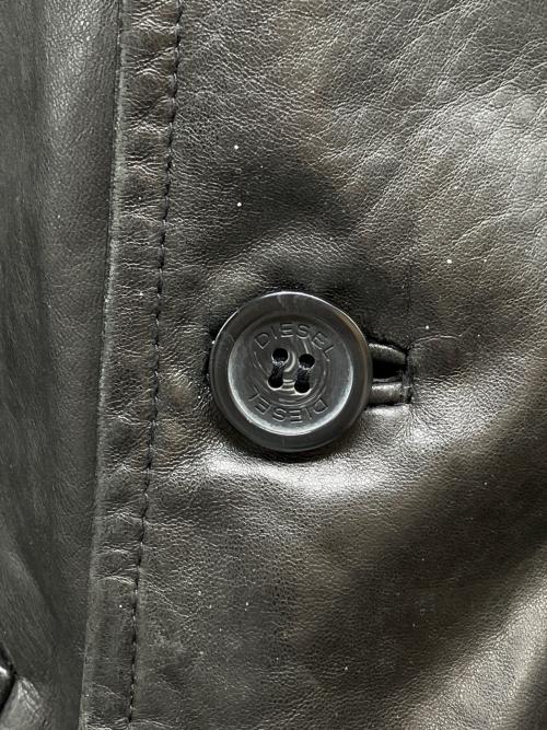 DIESEL（ディーゼル）DIESEL (ディーゼル) ラムレザージャケット ブラック サイズ:Sの古着・服飾アイテム