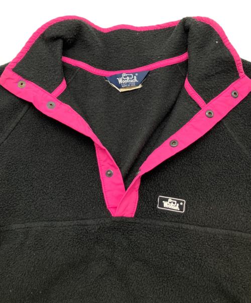 WOOLRICH（ウールリッチ）WOOLRICH (ウールリッチ) 80sフリースジャケット 紺タグ USA製 古着 ブラック×ピンク サイズ:Ｍの古着・服飾アイテム