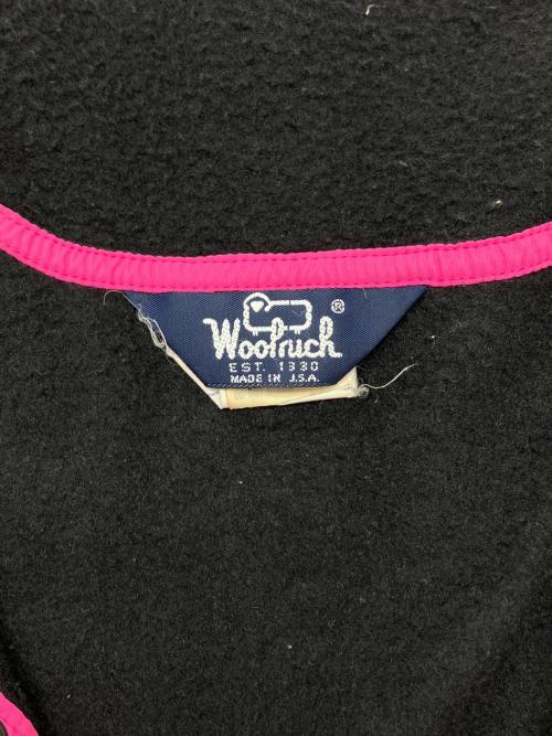 WOOLRICH（ウールリッチ）WOOLRICH (ウールリッチ) 80sフリースジャケット 紺タグ USA製 古着 ブラック×ピンク サイズ:Ｍの古着・服飾アイテム