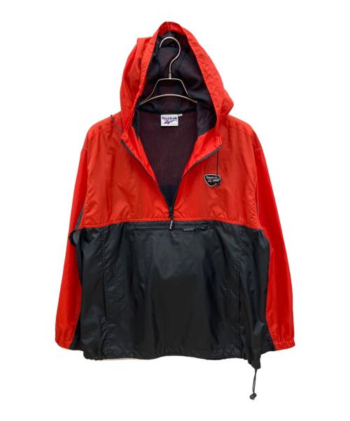 REEBOK（リーボック）REEBOK (リーボック) 90sアノラックパーカー 古着 レッド×ブラック サイズ:Ｍの古着・服飾アイテム