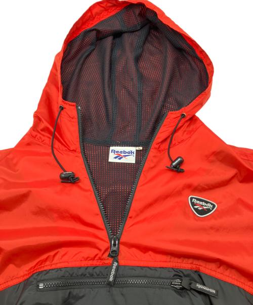 REEBOK（リーボック）REEBOK (リーボック) 90sアノラックパーカー 古着 レッド×ブラック サイズ:Ｍの古着・服飾アイテム