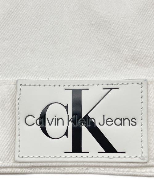 Calvin Klein Jeans（カルバンクラインジーンズ）Calvin Klein Jeans (カルバンクラインジーンズ) ショート丈デニムジャケット ホワイト サイズ:XSの古着・服飾アイテム