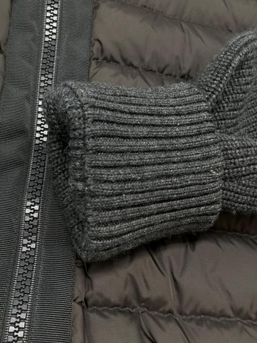 MONCLER（モンクレール）MONCLER (モンクレール) ニットダウンジャケット グレー サイズ:Lの古着・服飾アイテム