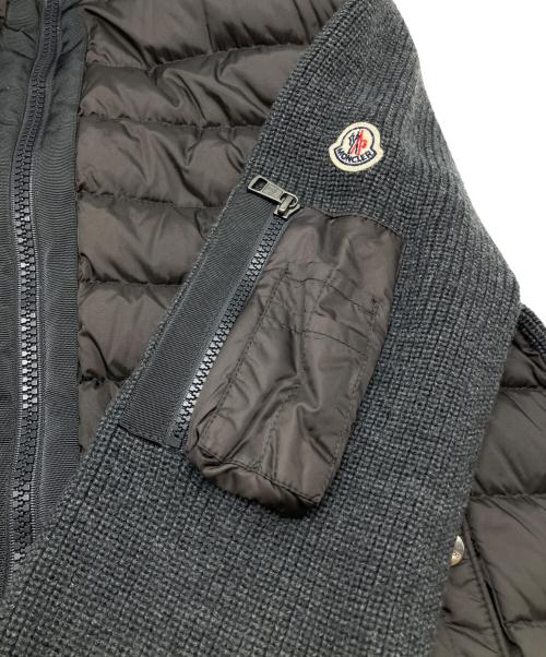 MONCLER（モンクレール）MONCLER (モンクレール) ニットダウンジャケット グレー サイズ:Lの古着・服飾アイテム