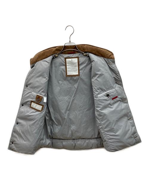 BRUNELLO CUCINELLI（ブルネロクチネリ）BRUNELLO CUCINELLI (ブルネロクチネリ) レザーダウンベスト ブラウン サイズ:Sの古着・服飾アイテム