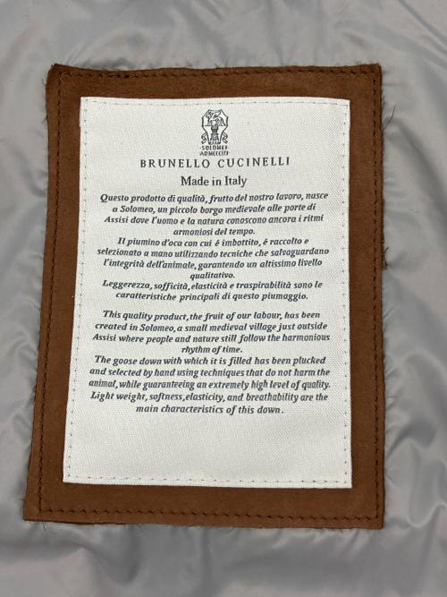 BRUNELLO CUCINELLI（ブルネロクチネリ）BRUNELLO CUCINELLI (ブルネロクチネリ) レザーダウンベスト ブラウン サイズ:Sの古着・服飾アイテム