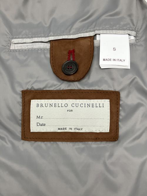 BRUNELLO CUCINELLI（ブルネロクチネリ）BRUNELLO CUCINELLI (ブルネロクチネリ) レザーダウンベスト ブラウン サイズ:Sの古着・服飾アイテム