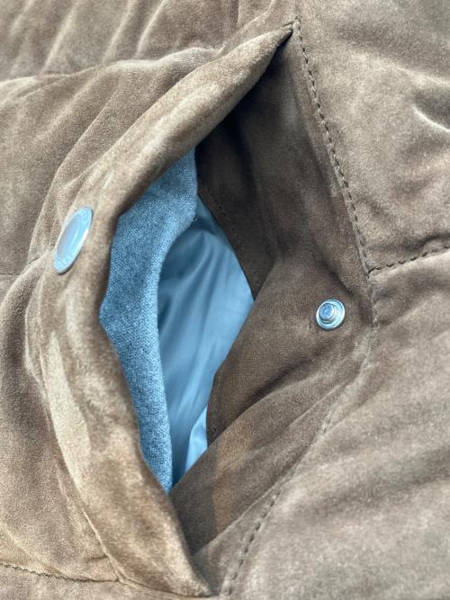 BRUNELLO CUCINELLI（ブルネロクチネリ）BRUNELLO CUCINELLI (ブルネロクチネリ) レザーダウンベスト ブラウン サイズ:Sの古着・服飾アイテム